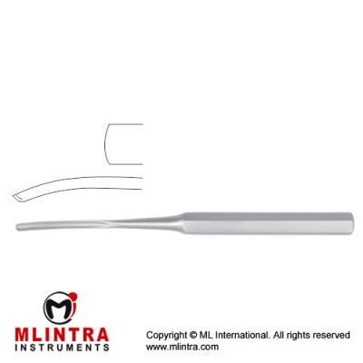 Hibbs Bone Gouge Curved Stainless Steel, 24.5 cm - 9 3/4" Blade Width 6 mm